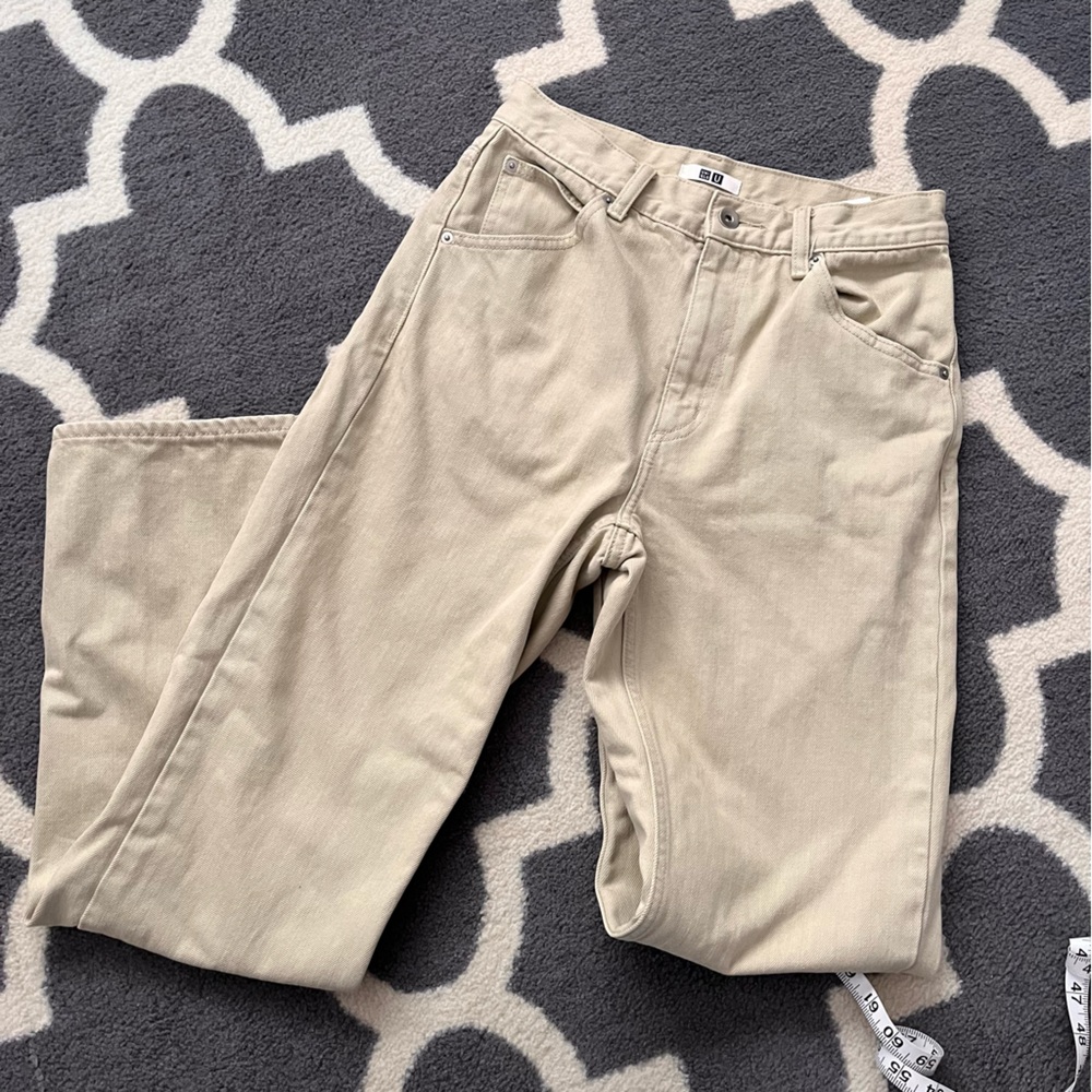 UNIQLO pale tan jeans in excellent condition 25” x 32” - Picture 2 of 10